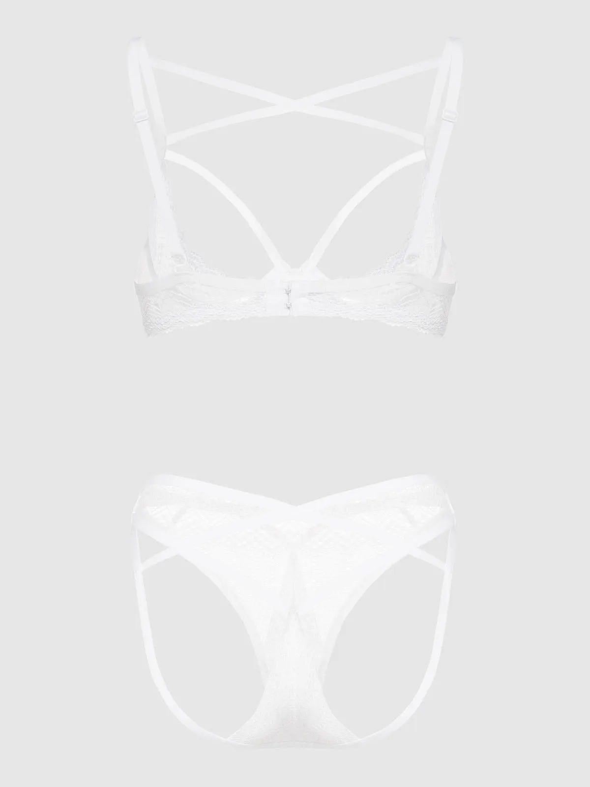 Rayna Strappy Open Cup Bra Set