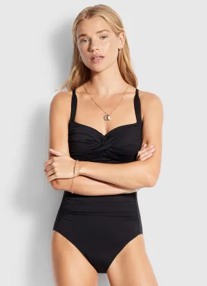 Seafolly Twist Halter One Piece - Black
