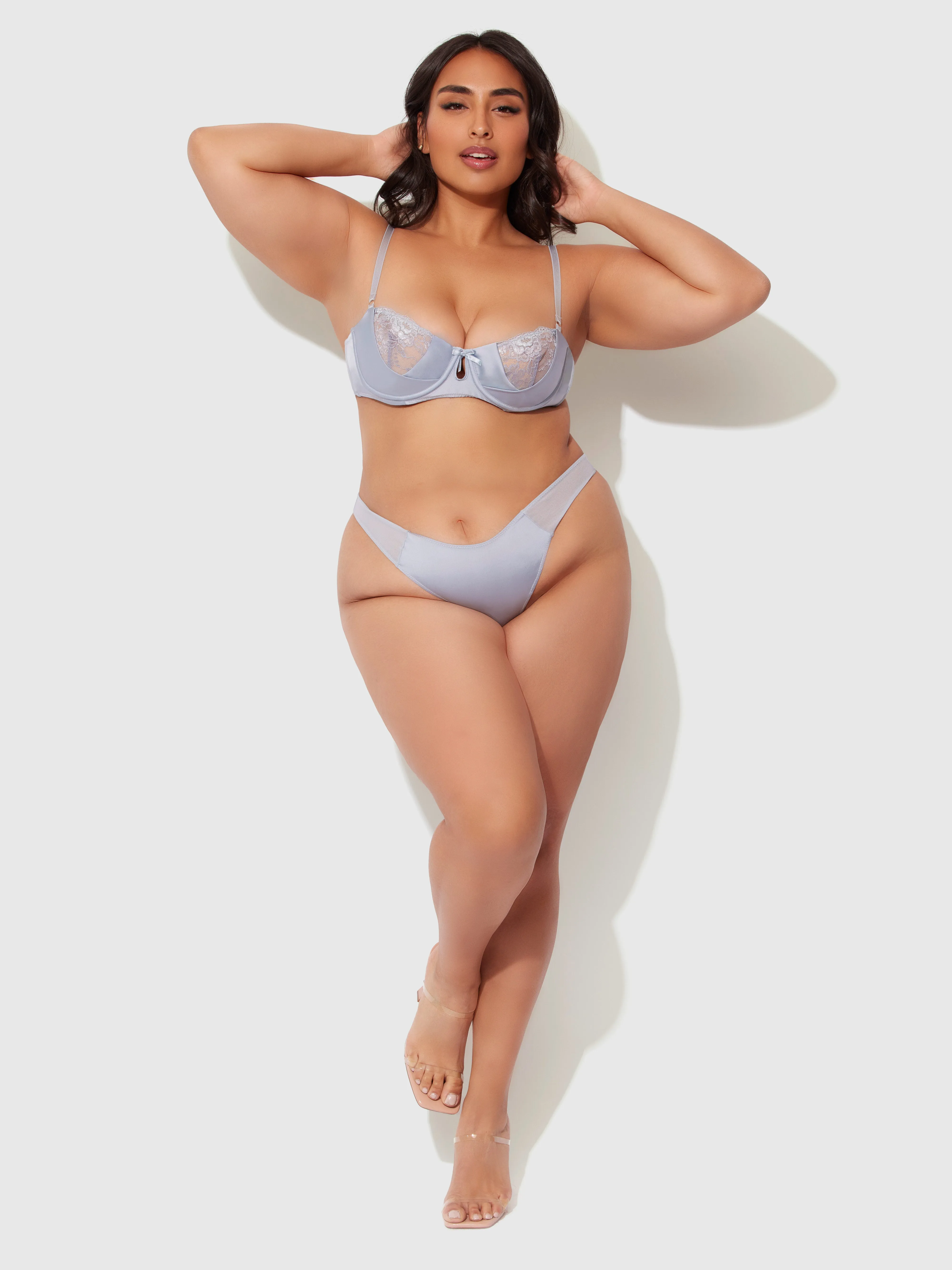 Serenity Lace & Satin Backless Bikini