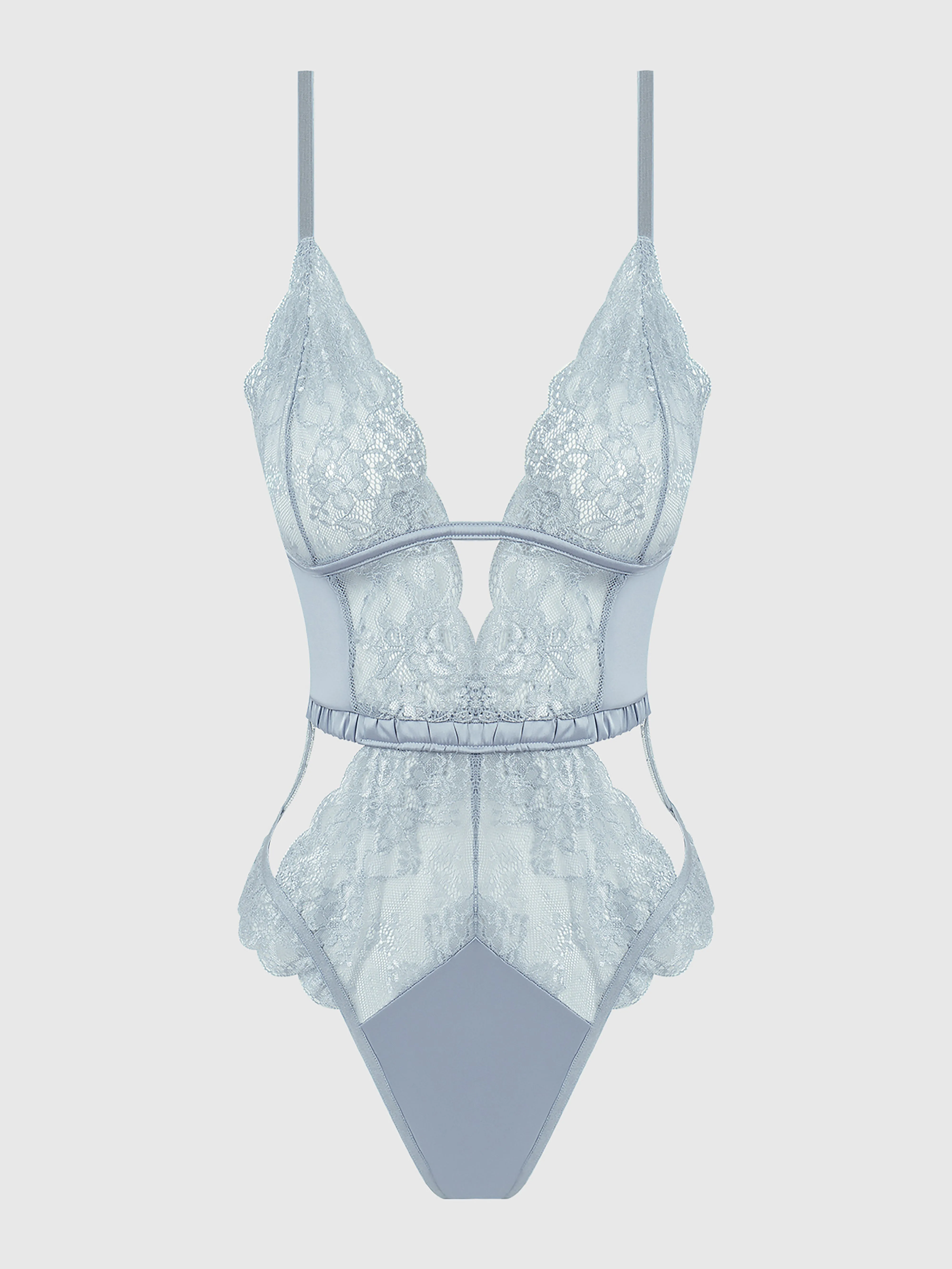 Serenity Lace & Satin Wireless Teddy