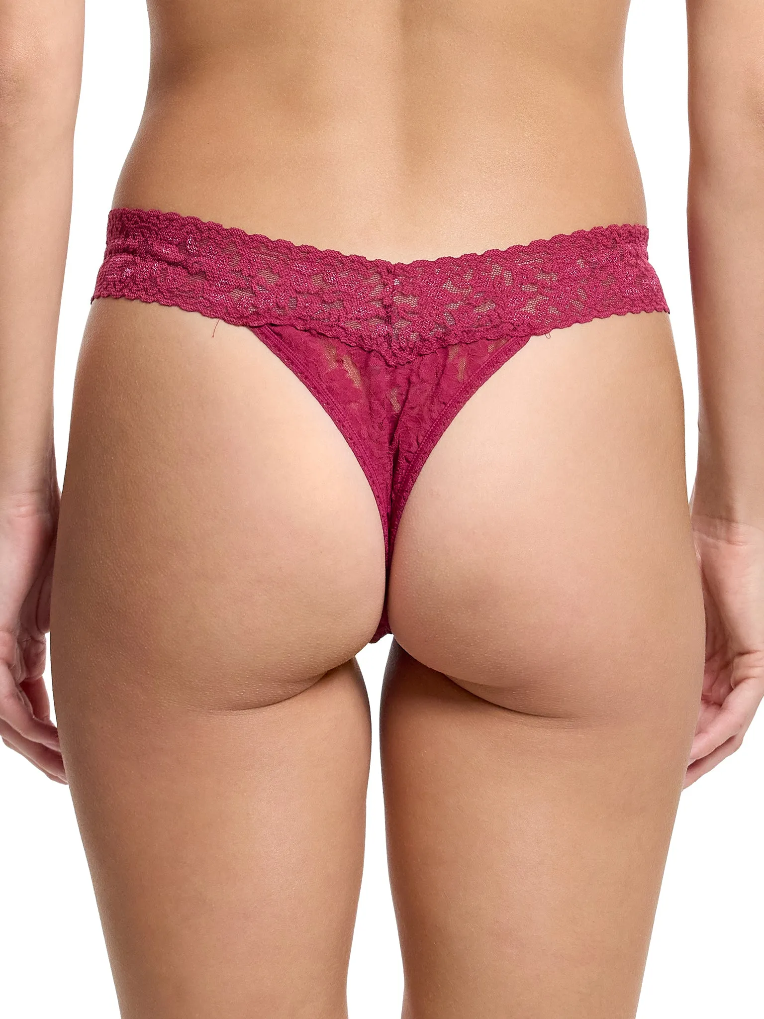 Signature Lace® Original Rise Thong Merlot Red
