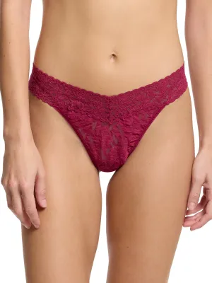 Signature Lace® Original Rise Thong Merlot Red