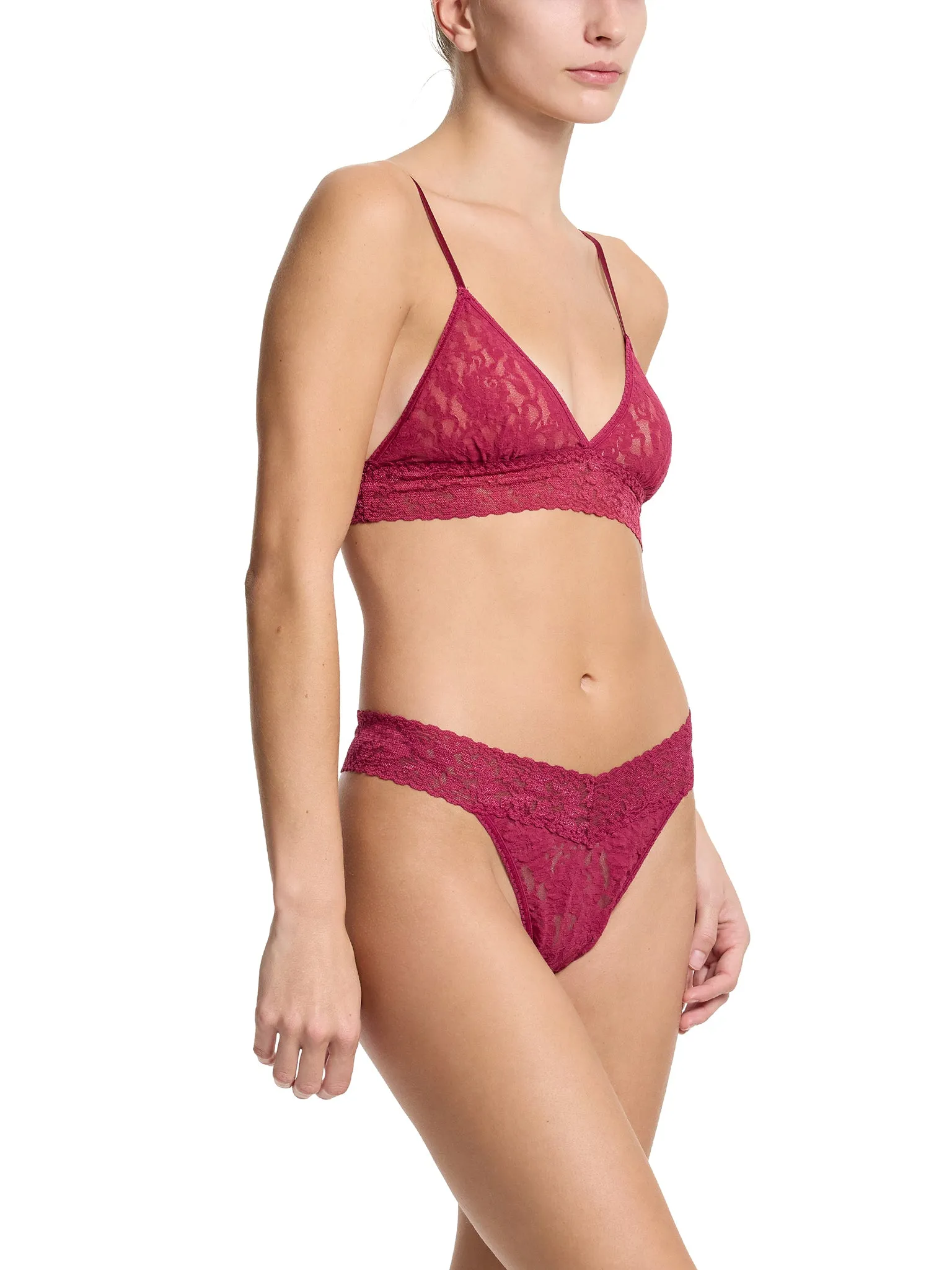 Signature Lace® Original Rise Thong Merlot Red