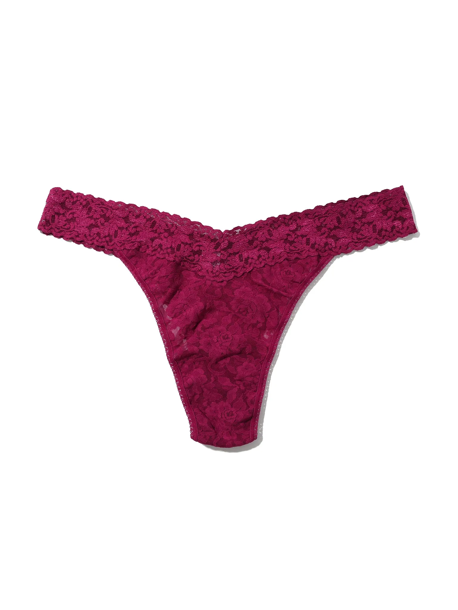 Signature Lace® Original Rise Thong Merlot Red