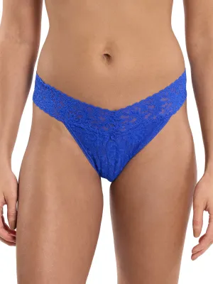 Signature Lace® Original Rise Thong Sapphire