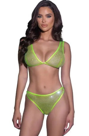 Think Sparkle Green Rhinestone Set